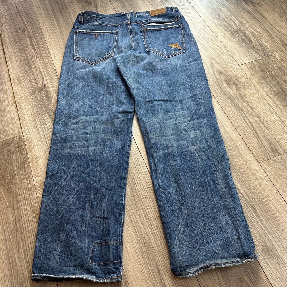y2k ROCAWEAR baggy relaxed denim jean shorts